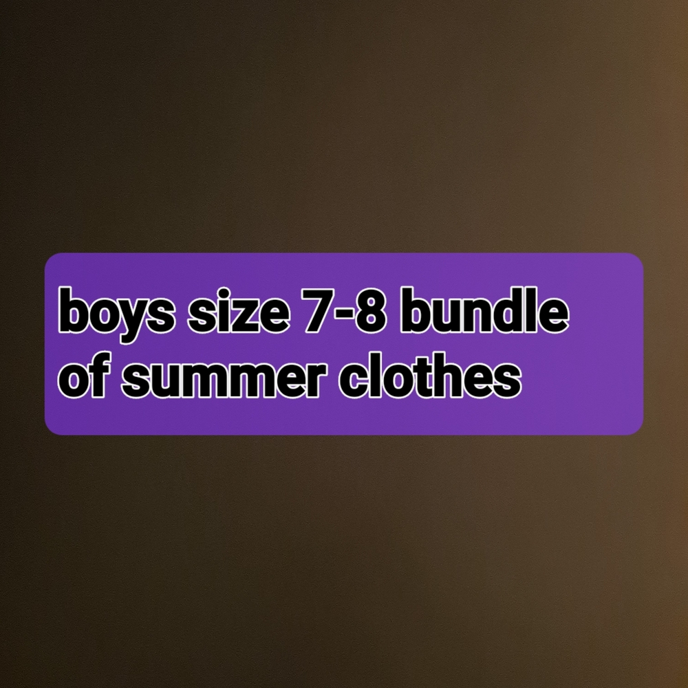 Boys Size 7-8 Summer Clothes Bundle